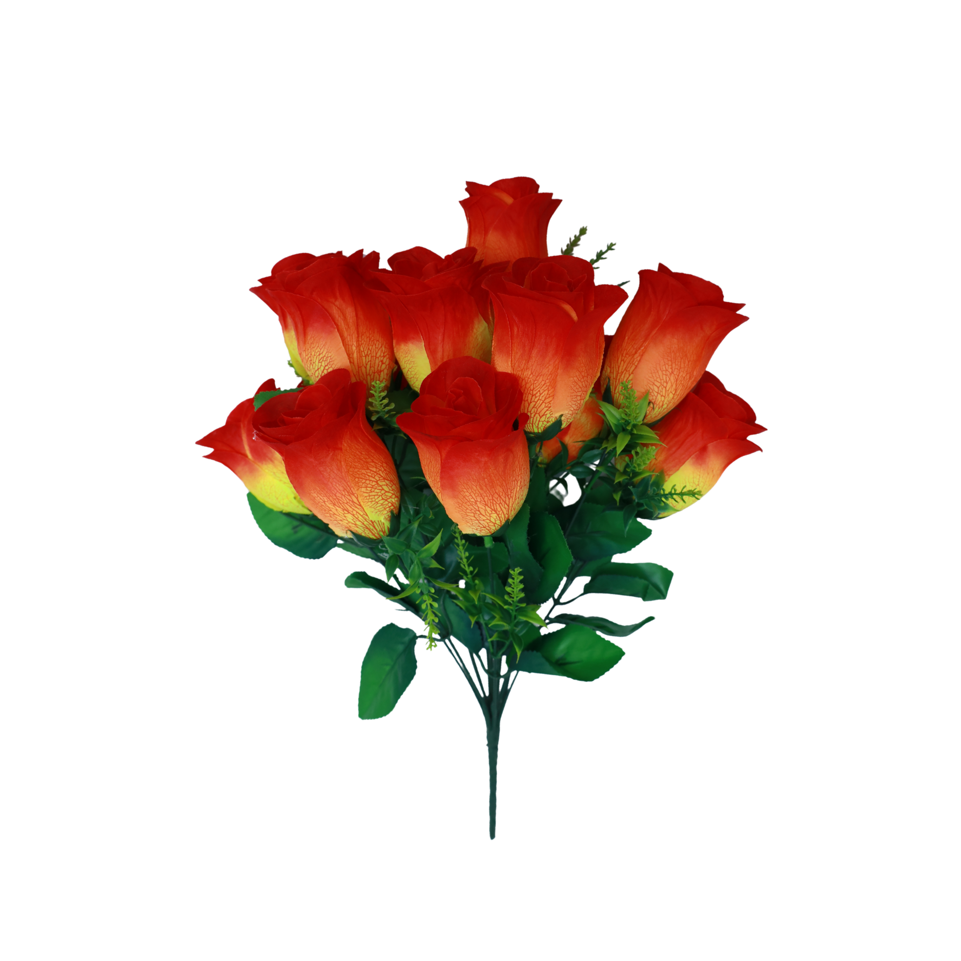 Artificial  Circus Rose Flower Bunches |  Long Stem Fake Silk Roses  | DIY Wedding Bouquet |  Table Centerpiece Home Decor — view 2
